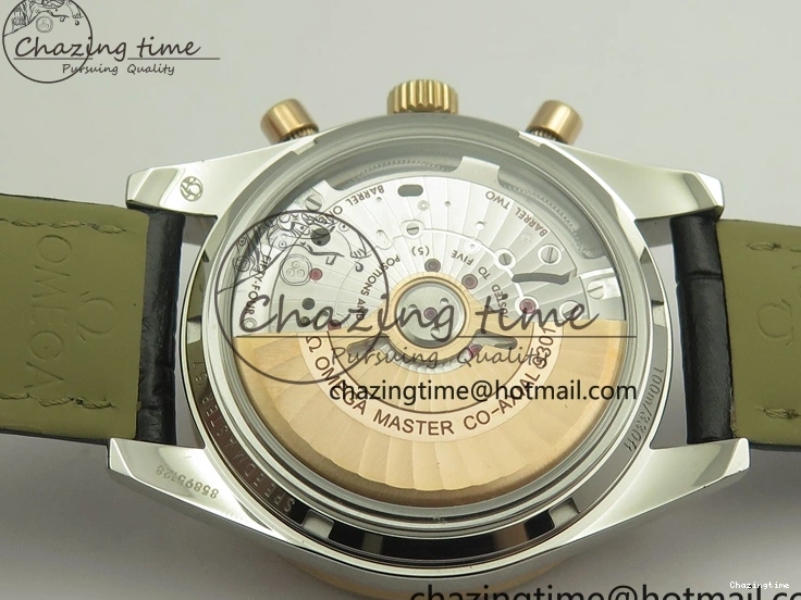 0518 Neat Speedmaster ’57 Co-Axial SS RG OMF 1:1 Best Edition Black Dial On Leather Strap A9300 (Free Leather Strap) 8067